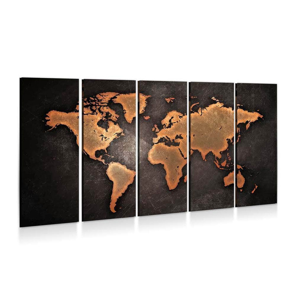 Rustic World Map Wall Art – Canvas Freaks