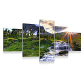 Sunset Waterfall Wall Art – Canvas Freaks