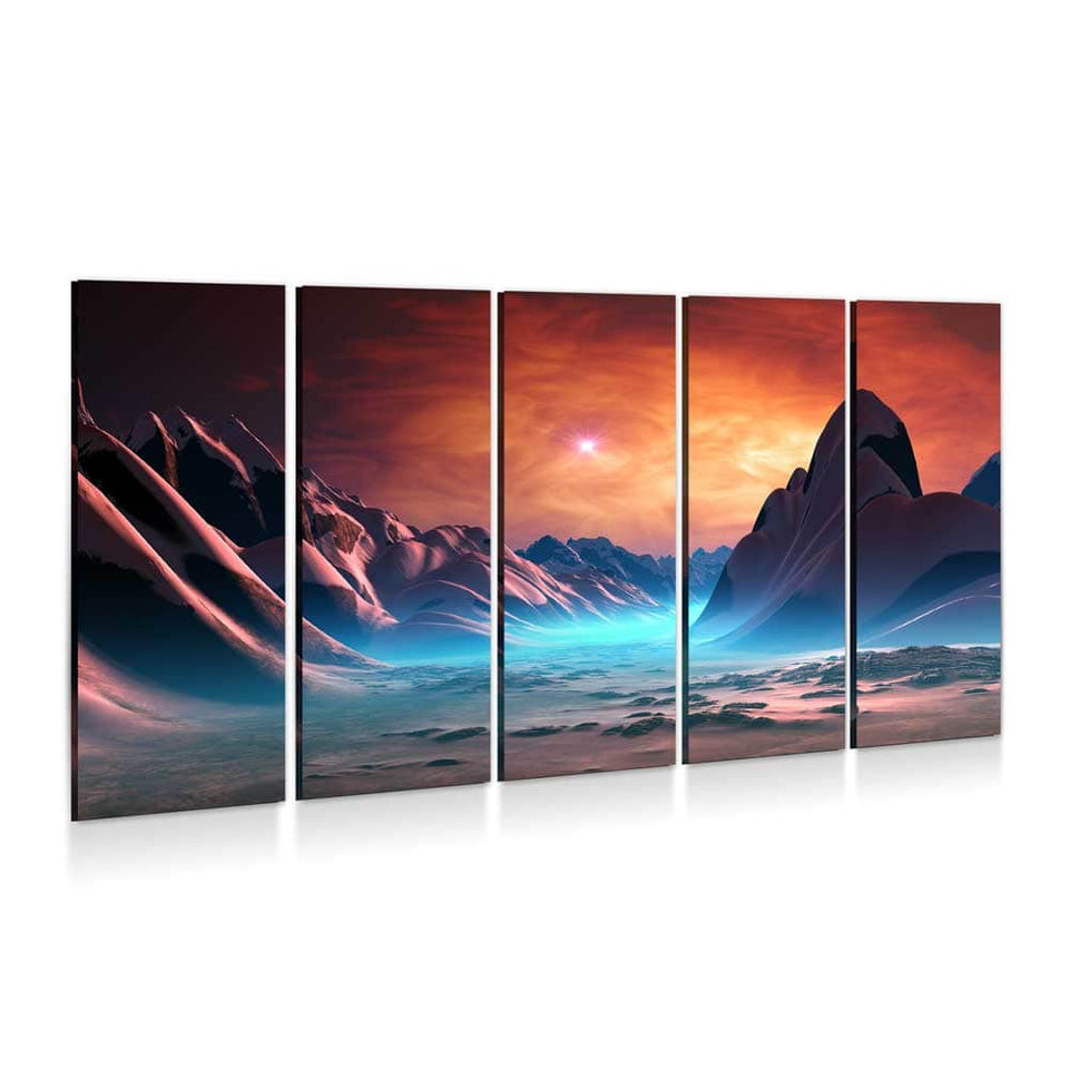 Crimson Planet Wall Art – Canvas Freaks