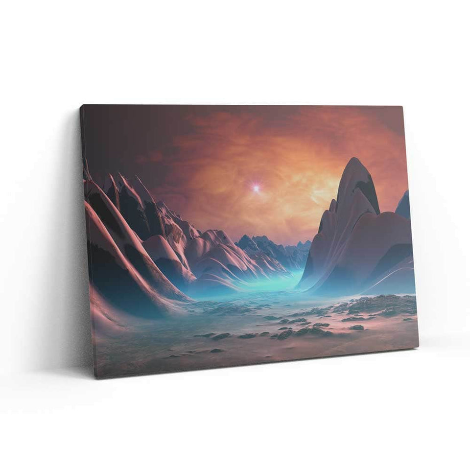 Crimson Planet Wall Art – Canvas Freaks