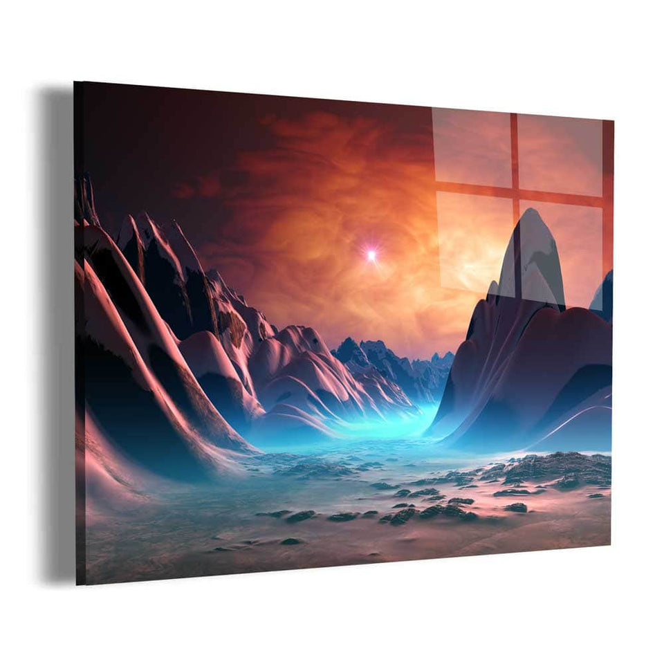 Crimson Planet Wall Art – Canvas Freaks