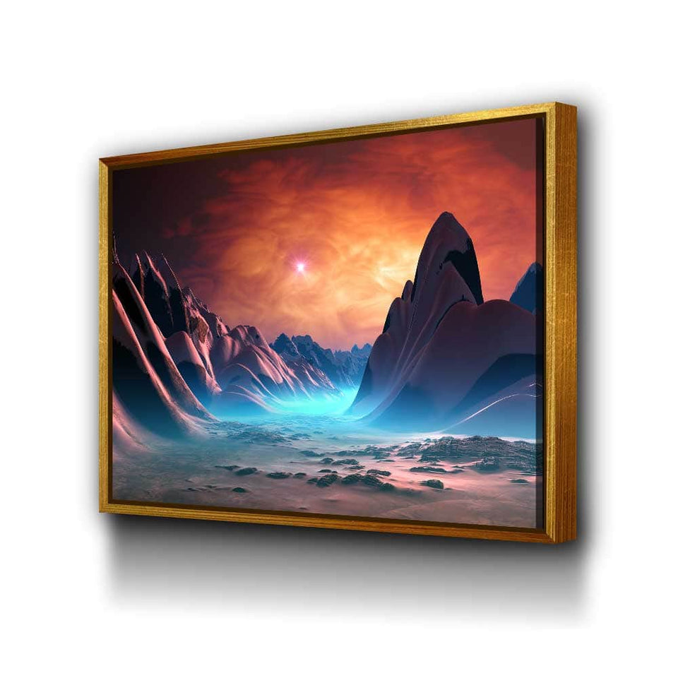 Crimson Planet Wall Art – Canvas Freaks