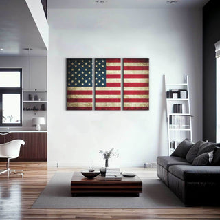 Rustic American Flag Wall Art – Canvas Freaks