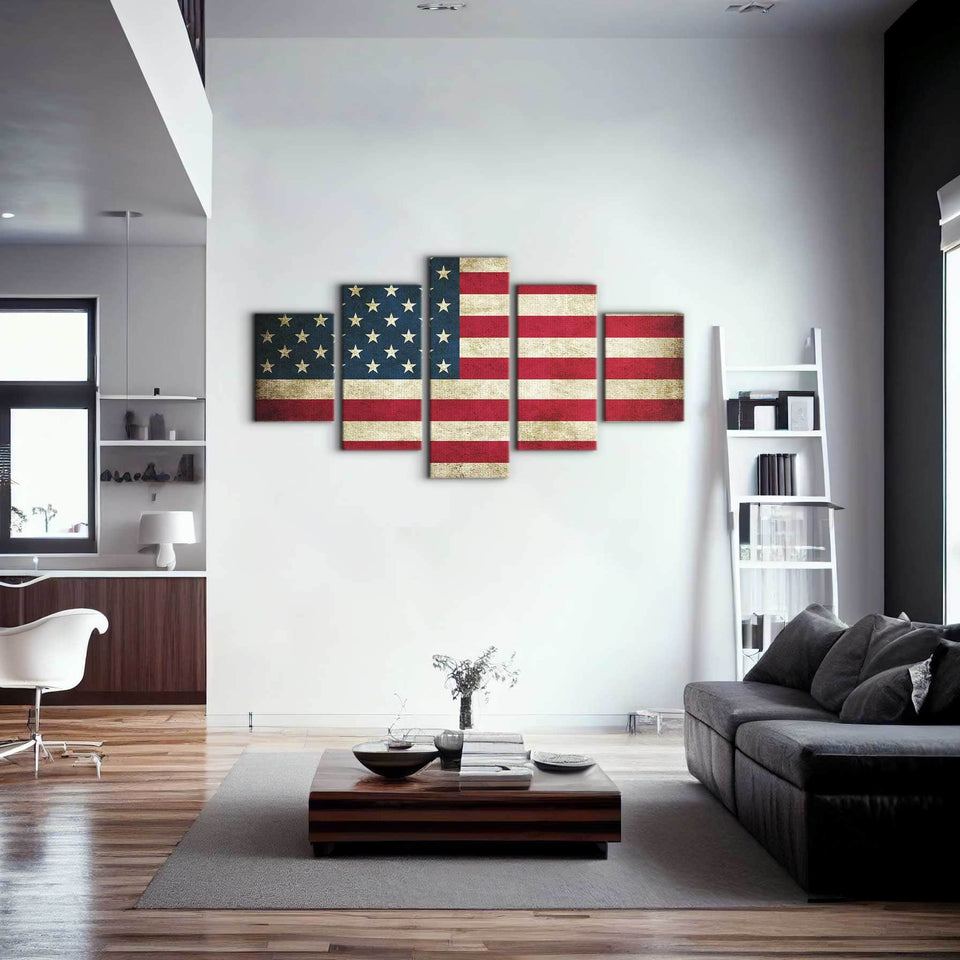 Rustic American Flag Wall Art – Canvas Freaks