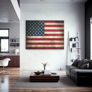 Rustic American Flag Wall Art – Canvas Freaks