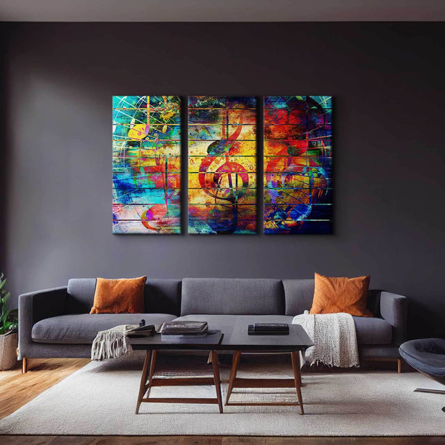 Abstract Musical Notes Wall Art – Canvas Freaks