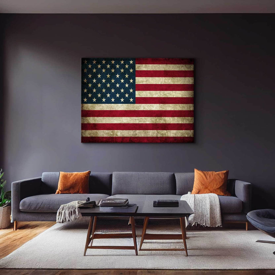 Rustic American Flag Wall Art – Canvas Freaks