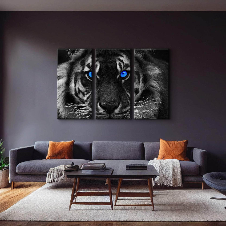 Blue Eyed Tiger Wall Art – Canvas Freaks