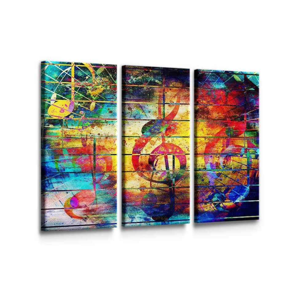 Abstract Musical Notes Wall Art – Canvas Freaks