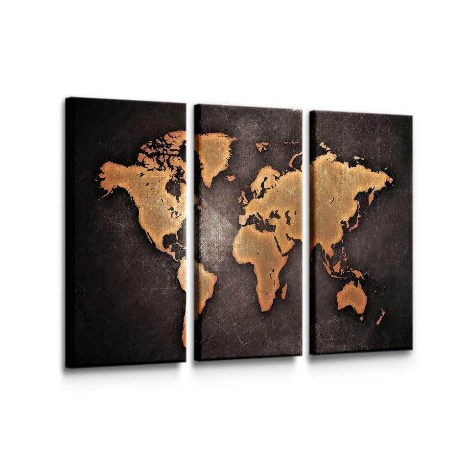 Rustic World Map Wall Art – Canvas Freaks