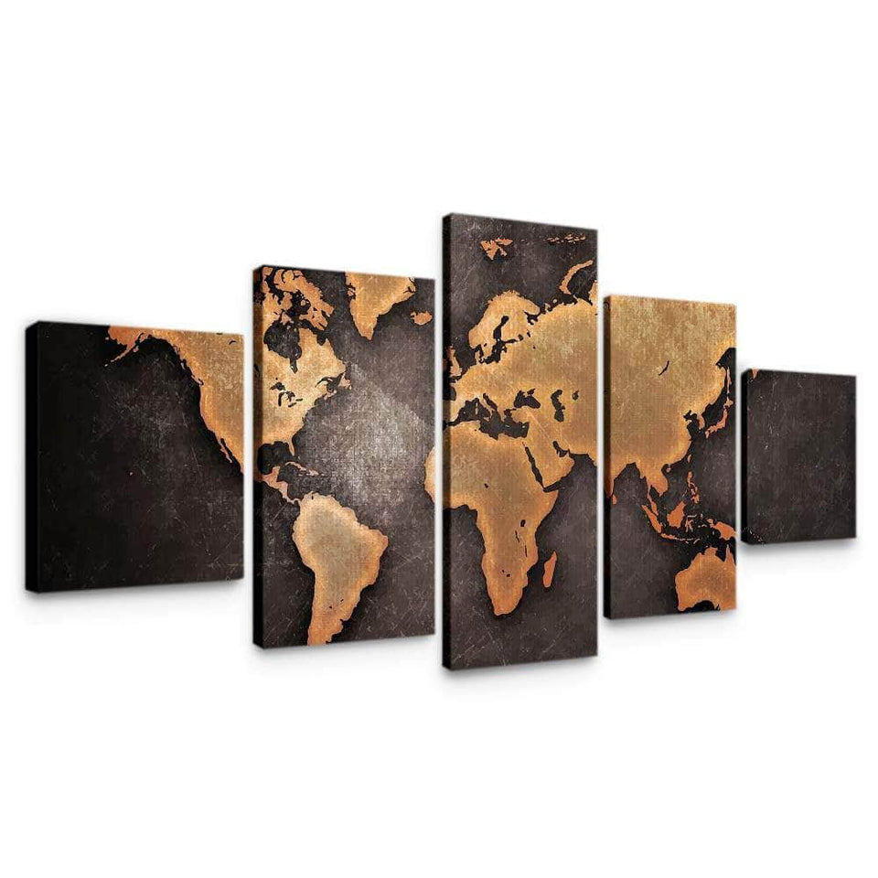 Rustic World Map Wall Art – Canvas Freaks