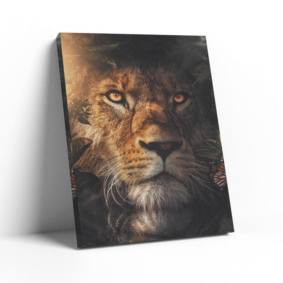 Hiding Lion Wall Art – Canvas Freaks