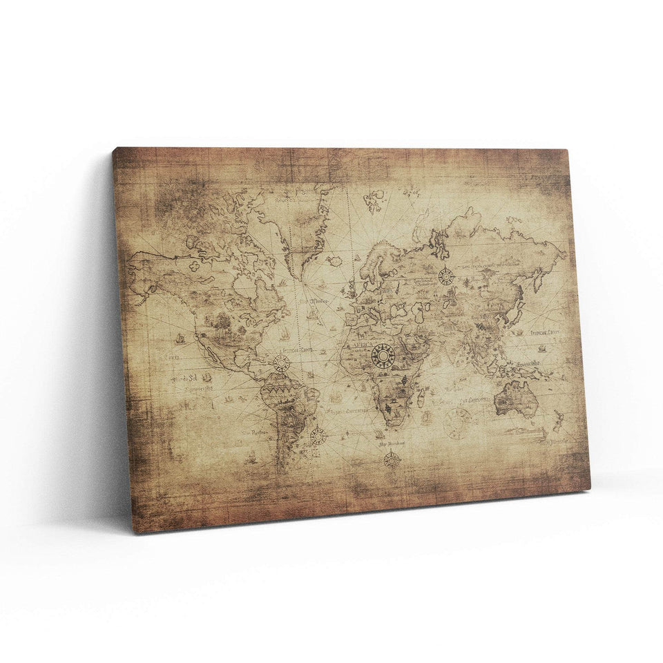 World Map No17 Wall Art – Canvas Freaks