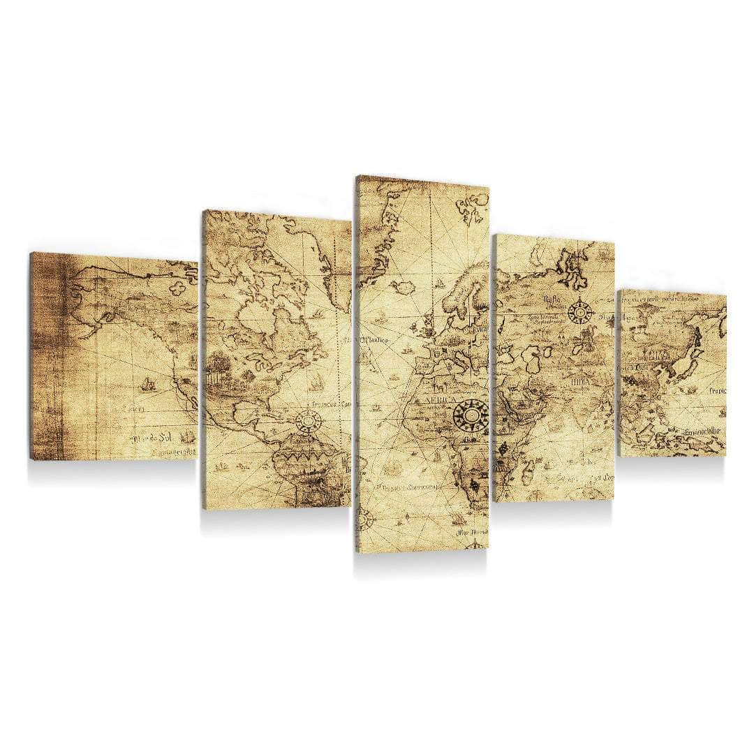 World Map No17 Wall Art – Canvas Freaks