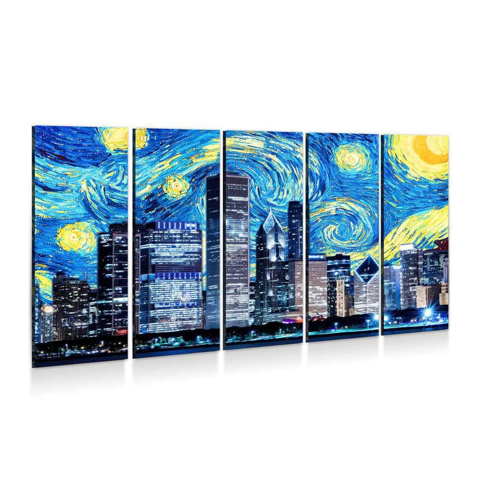 Chicago Starry Night Wall Art – Canvas Freaks