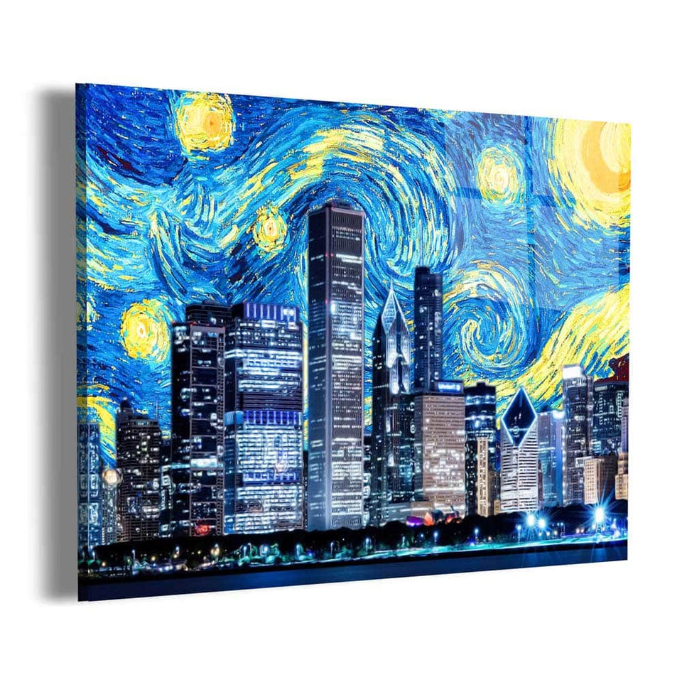 Chicago Starry Night Wall Art – Canvas Freaks