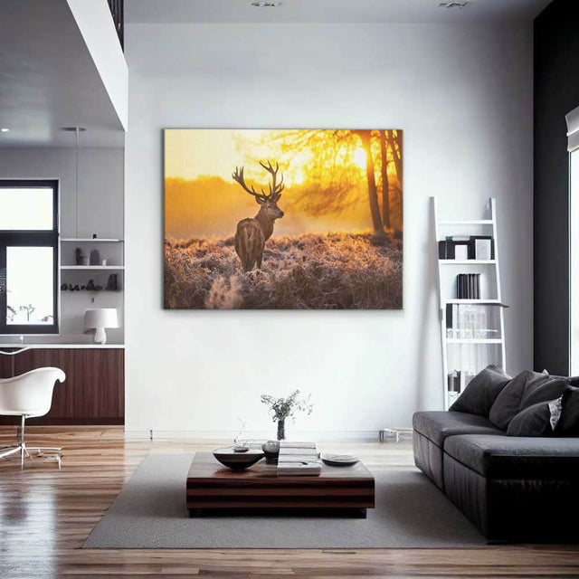 Deer Sunset Wall Art – Canvas Freaks