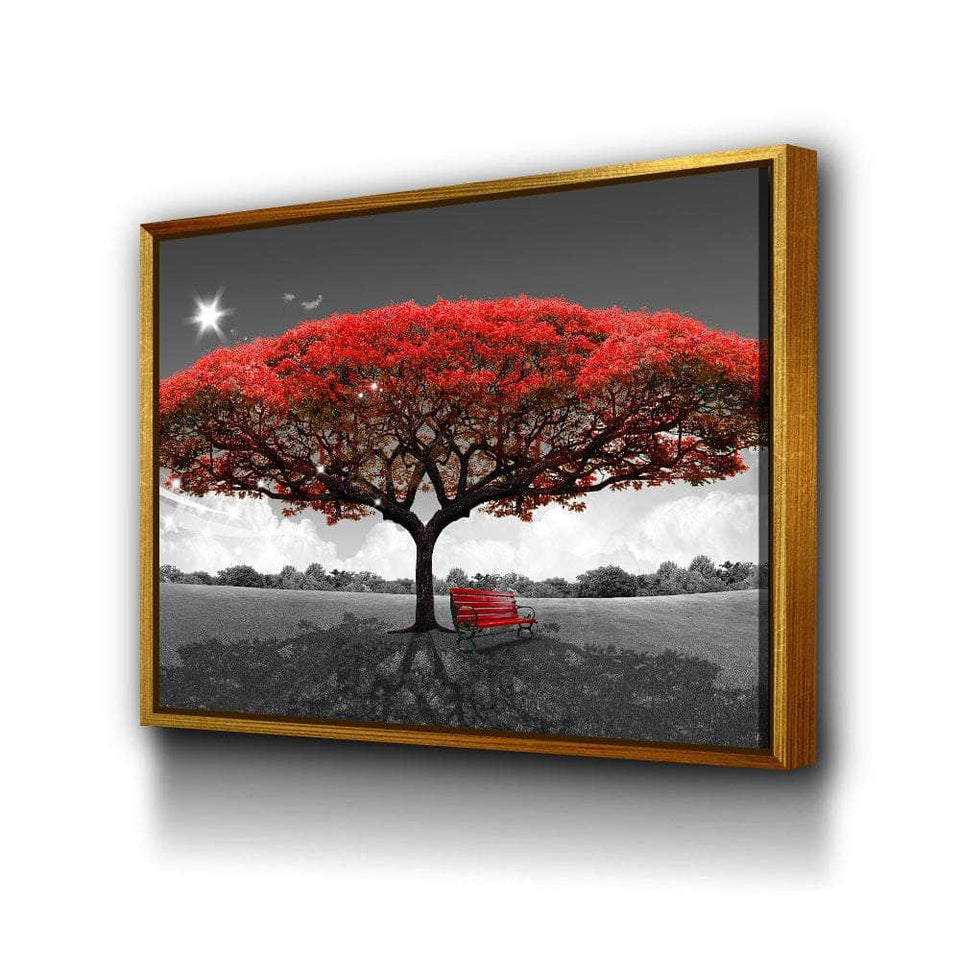 Autumn Red Tree Wall Art#N# #N# #N# – Canvas Freaks