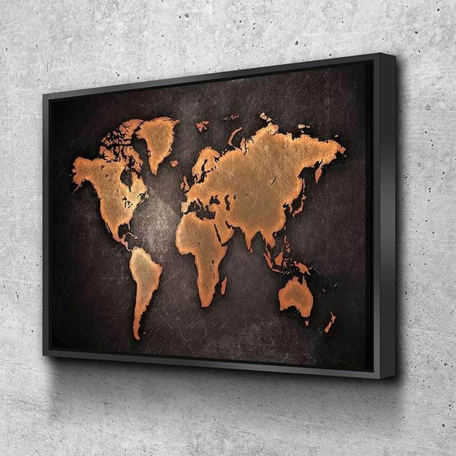 Rustic World Map Wall Art – Canvas Freaks