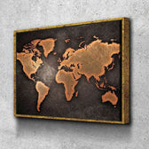 Rustic World Map Wall Art – Canvas Freaks