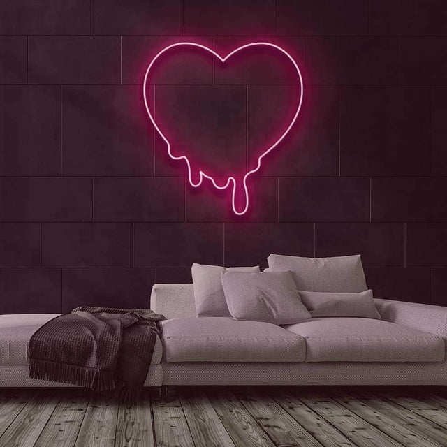 Dripping Heart Neon Sign – Canvas Freaks